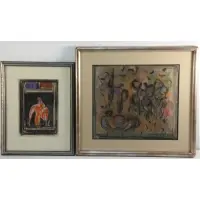 Manfred Schwartz, Untitled, Pair of pastels