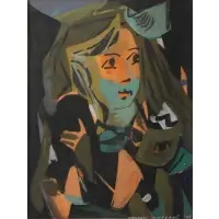 Vaclav Vytlacil, Woman, Gouache