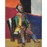 Isaac Païles, Clown, Oil on board