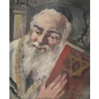 Issachar Ber Ryback, Rabbi, Oil on board