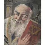 Issachar Ber Ryback, Rabbi, Oil on board