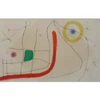 L'issue derobee by Joan Miró, Drypoint and aquatint, sold Jun 2022