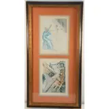 Untitled by Salvador Dalí, Pair of woodcuts from the Divine Comedy Portfolio, sold Jun 2022