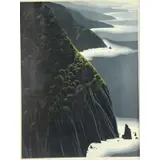 Eyvind Earle, Coastal Landscape, Screenprint