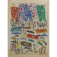 James Rizzi, Untitled, Color etching