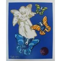 Angel Baby by George Rodrigue, Silkscreen, sold Jun 2022
