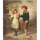 Edwin Roberts, Street-Hearts, Oil on canvas