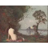 Warren Davies, Landscape, Oil on board
