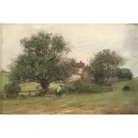 Charles Edwin Lewis Green, Landscape, Oil on canvas
