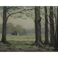 Frank Loven, Landscape, Oil on board
