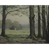 Frank Loven, Landscape, Oil on board