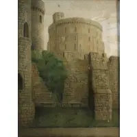 Christian Tilemann-Petersen, Castle, Oil on canvas