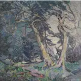 Julius Hoftfrup, Landscape, Oil on board