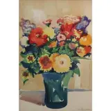 Carl Sprinchorn, Flowers, Watercolor