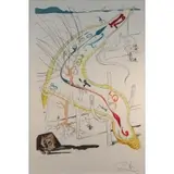 Les Montres Gelatines de l'espace-temps by Salvador Dalí, Color etching, sold May 2022