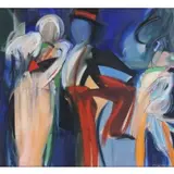 Miriam Schapiro, Abstract, Oil on canvas