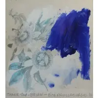 Robert Rauschenberg, Untitled, Solvent transfer, watercolor, and gouache on Japanese dedication board