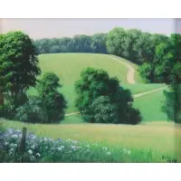 Landscape by Joseph Joe Keiffer, Oil on canvas, sold May 2022