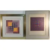 Victor Vasarely, Neptune-E, Pair of serigraphs