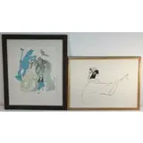 Al Hirschfeld, Kabuki: Sumano, Pair of prints