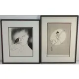 Al Hirschfeld, Charlie Chaplin 'The Rink', Pair of prints