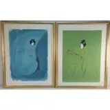 Al Hirschfeld, Kabuki: Hanjo, Pair of prints