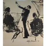 Sinatra in Concert by LeRoy Neiman, Print, sold May 2022