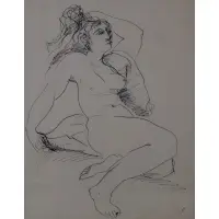 Jose de Creeft, Nude Initialed and with blind stamp