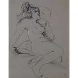Jose de Creeft, Nude Initialed and with blind stamp