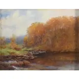 Homer Dodge Martin, Landscape, Oil on board