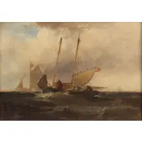Franklin Briscoe, Ships, Oil on board