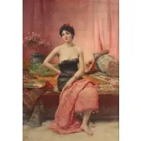 Jules Frédéric Ballavoine, Portrait of a Lady, Oil on canvas