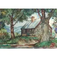 William Lester Stevens, Landscape, Watercolor