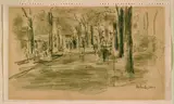 Max Liebermann, Straße am großen Wannsee, Drawing