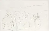 Pablo Picasso, L'Abreuvoir (Chevaux au bain), Drypoint