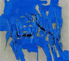 Michael Feicht, Farbnarbe II, Oil on jute