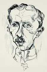 Ludwig Meidner, Männerportrait, Etching