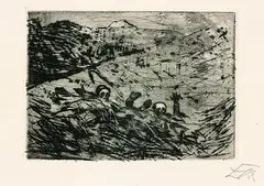 Verschüttete by Otto Dix, Etching, sold May 2002