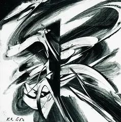 Komposition by Karl Otto Götz, Gouache, sold May 2002