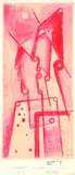 Fritz Levedag, 2 Bll.: Entwurf zu A 65 I. Rote Clowns, Tempera