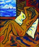 Felix Samuel Pfefferkorn, Frauenakt am Fenster