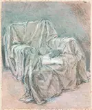 Gisela Bührmann, Verhüllter Sessel, 1972, Oil