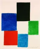Sonia Delaunay, Rencontre, Aquatint printed in colours
