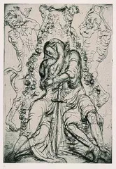 Josef Hegenbarth, 9 Bll.: Strindberg Phantasien, 1924, Etching
