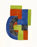 Sonia Delaunay, Komposition, Aquatint printed in colours