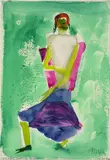 Fritz Levedag, 2 Bll. Hoffnungsvoller. Weibliche Gestalt, 1931, Mixed media