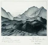 Alexander Kanoldt, Wetterstein, Lithograph