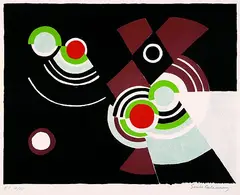 Rythmes couleurs by Sonia Delaunay, Lithograph printed in colours, sold May 2002