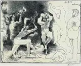 Pablo Picasso, La Danse des Faunes, 1957, Lithograph