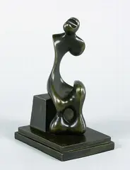 Seated figur by Jean-Guy Dallaire, 1997, Bronze, sold May 2002